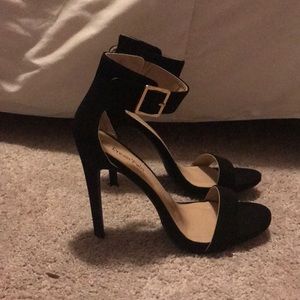 Black Strap Heels